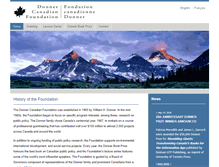 Tablet Screenshot of donnerfoundation.org